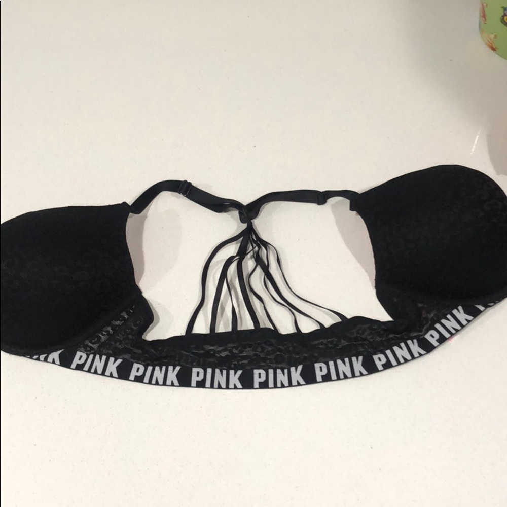 VS Pink Padded Racerback Front Close Bra - Picture 2 of 7